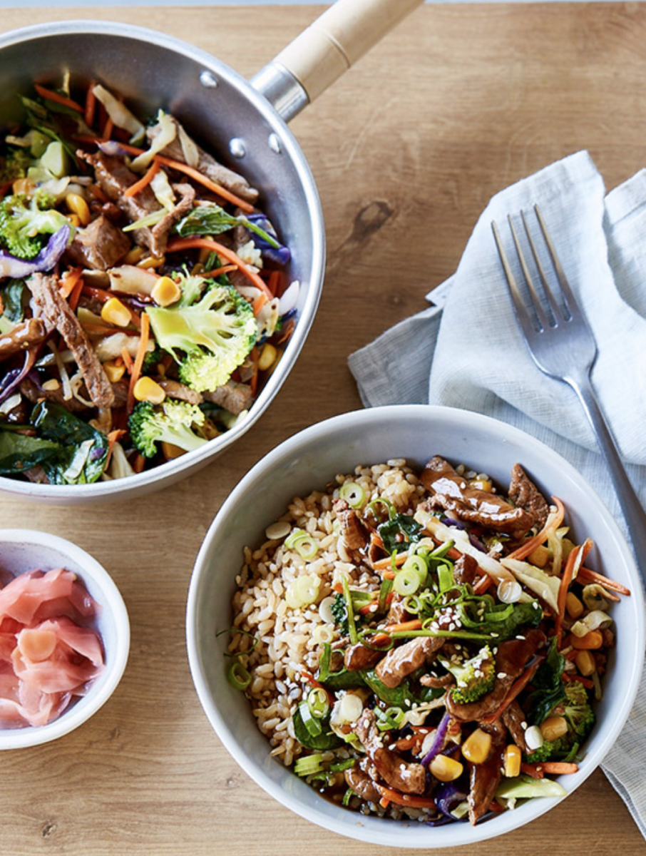 Veal StirFry with Sesame Rice